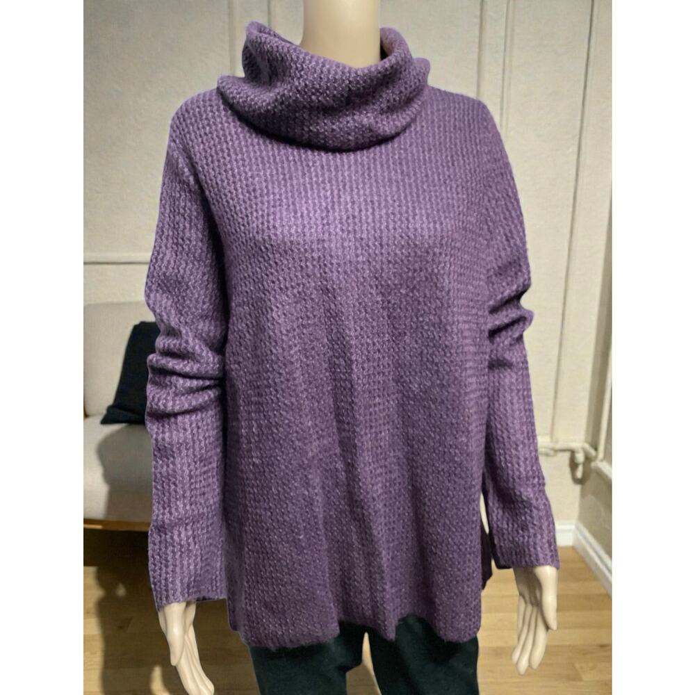 Linden Hill mohair-blend turtleneck sweater size XL plum‎